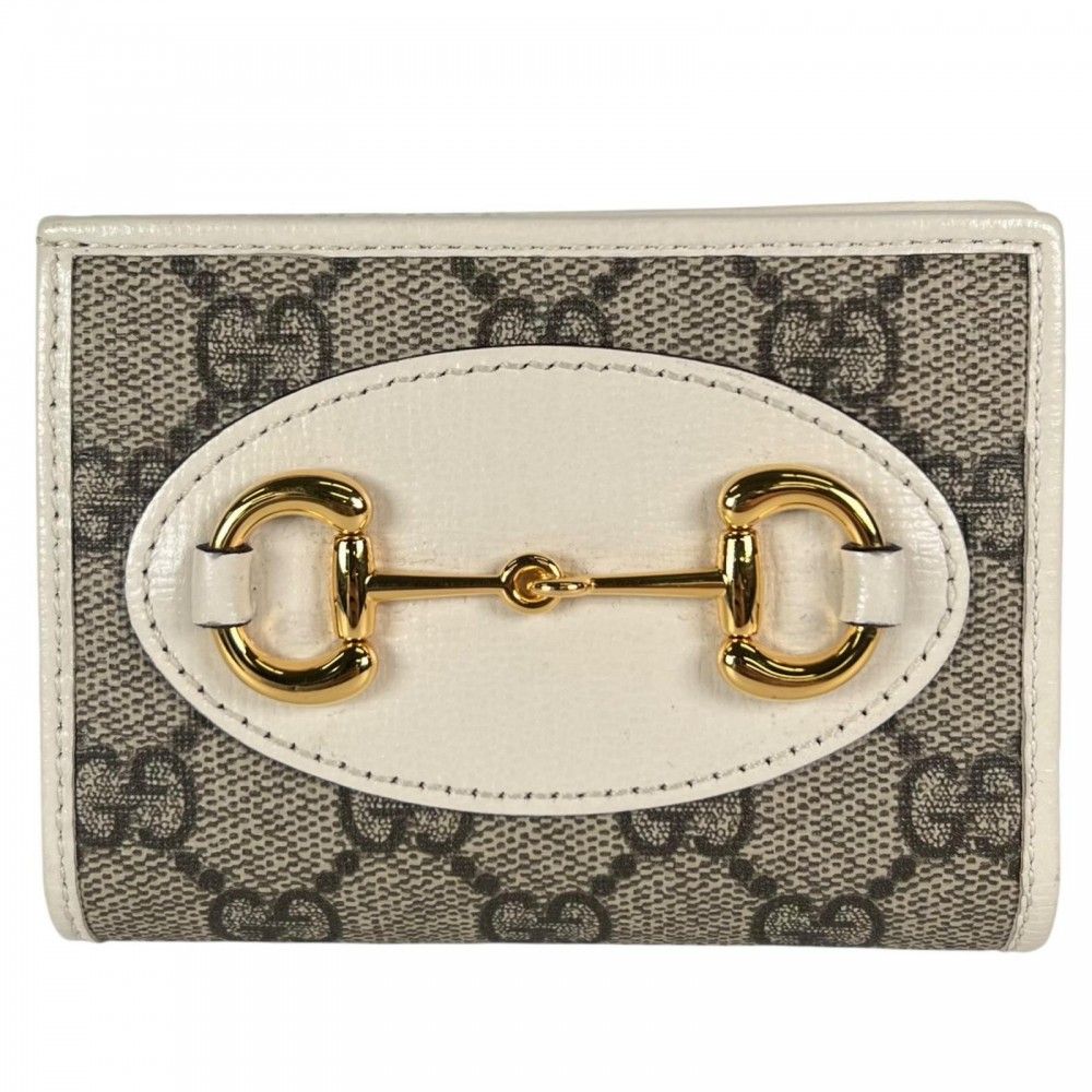 Gucci Bifold Wallet GG Canvas Brown Gold
