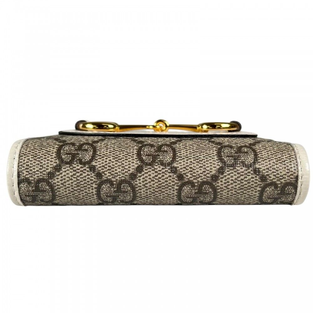 Gucci Bifold Wallet GG Canvas Brown Gold — view 4