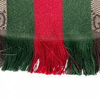 Gucci Scarf Sherry Line Wool Silk Brown — view 6