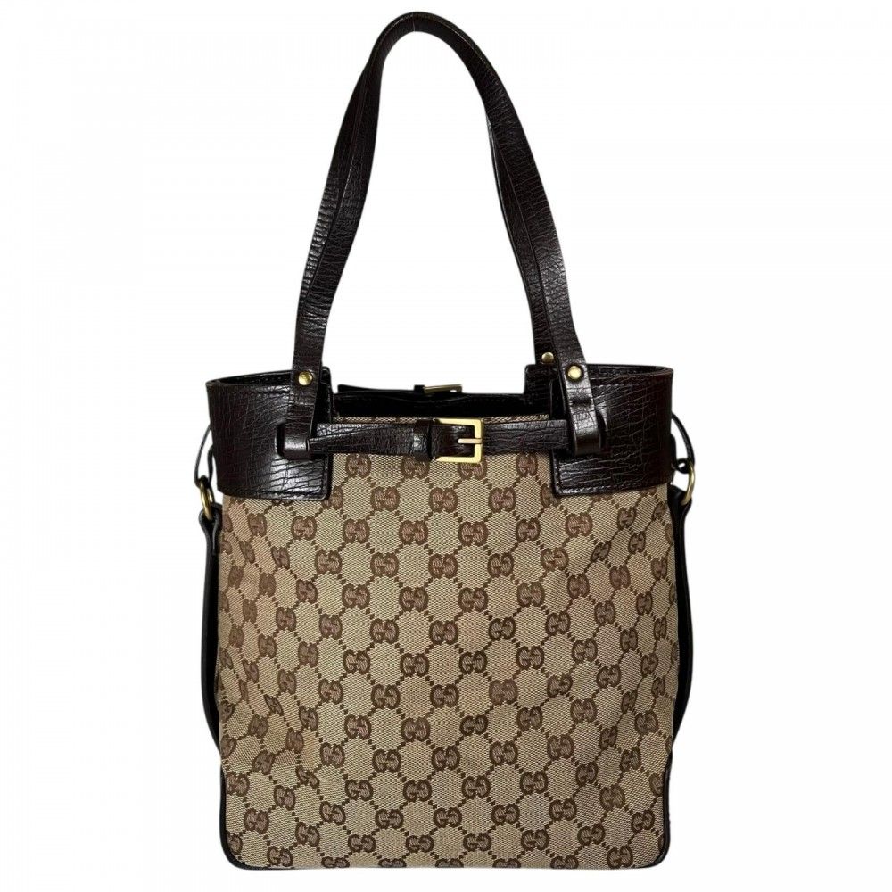 Gucci Handbag GG Canvas Brown Gold — view 2