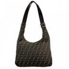 Fendi Shoulder Bag Zucca Canvas Brown Gold — view 2