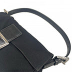 Fendi Handbag Mamma Bucket Satin Black Silver — view 6