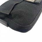 Fendi Handbag Mamma Bucket Satin Black Silver — view 7