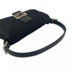 Fendi Handbag Mamma Bucket Satin Black Silver — view 5