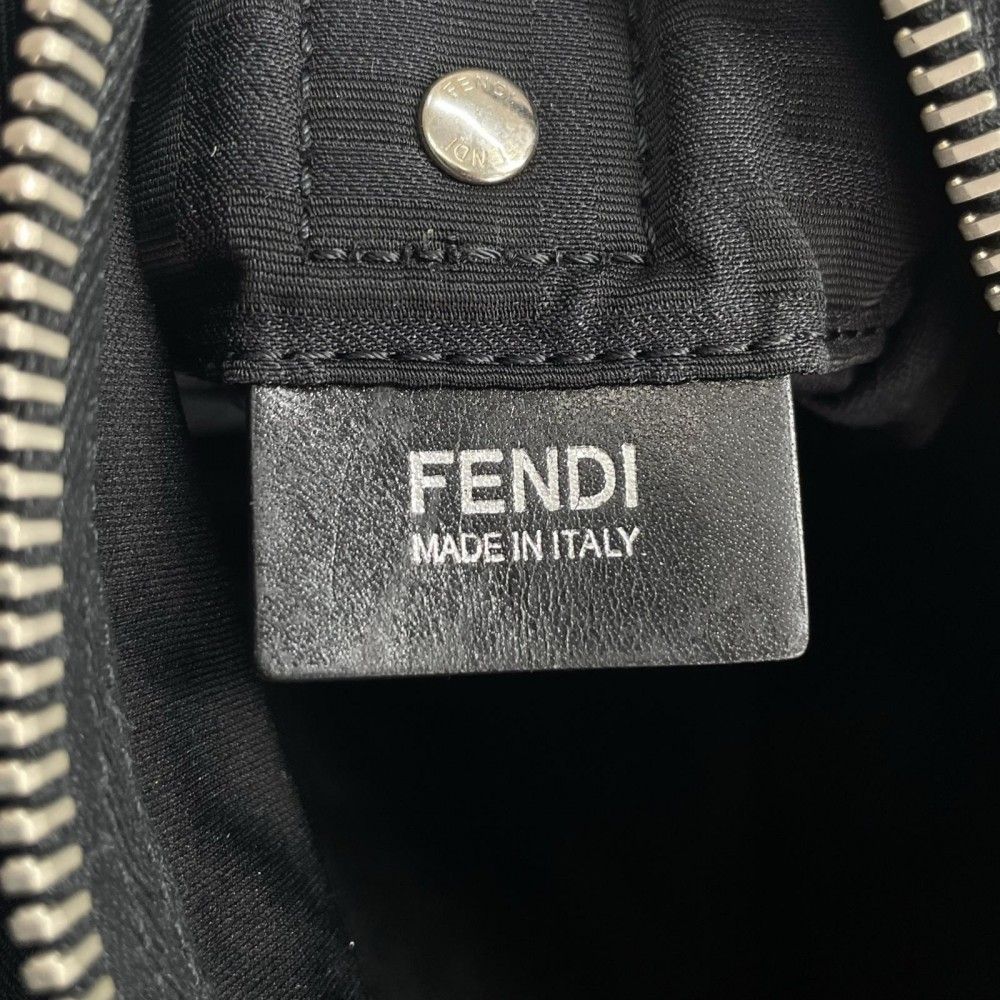 Fendi Shoulder Bag Nylon Black Silver — view 7