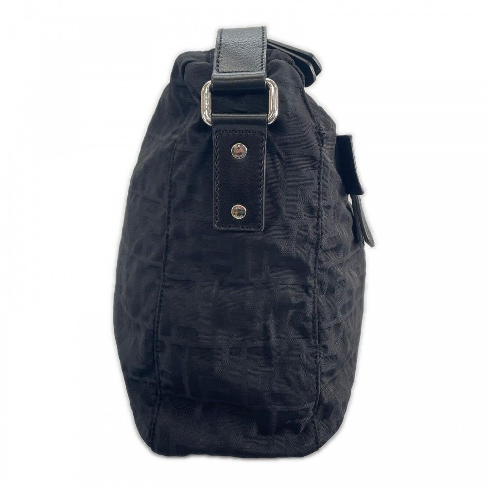 Fendi Shoulder Bag Nylon Black Silver — view 3