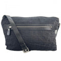 Fendi Shoulder Bag Nylon Black Silver
