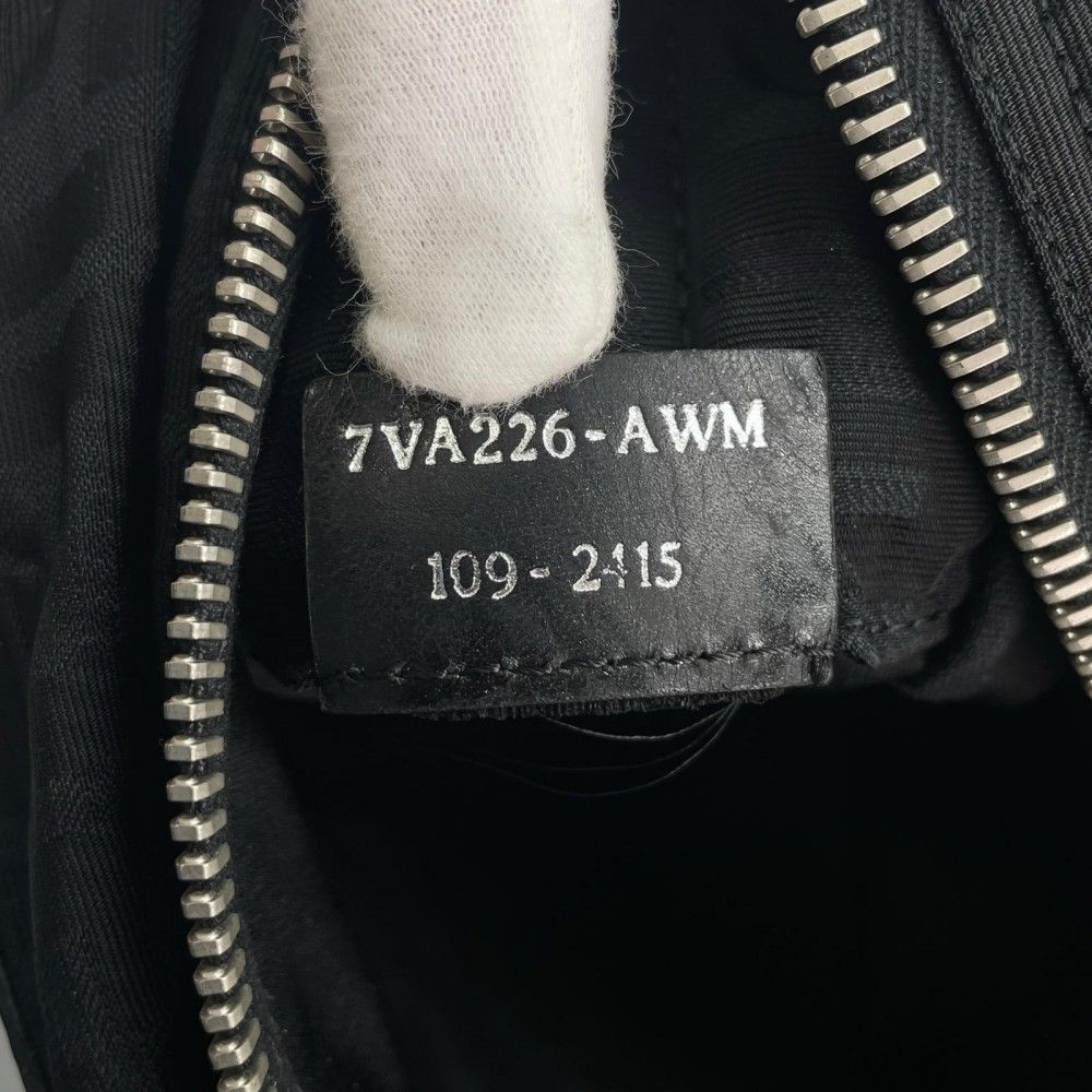 Fendi Shoulder Bag Nylon Black Silver — view 8