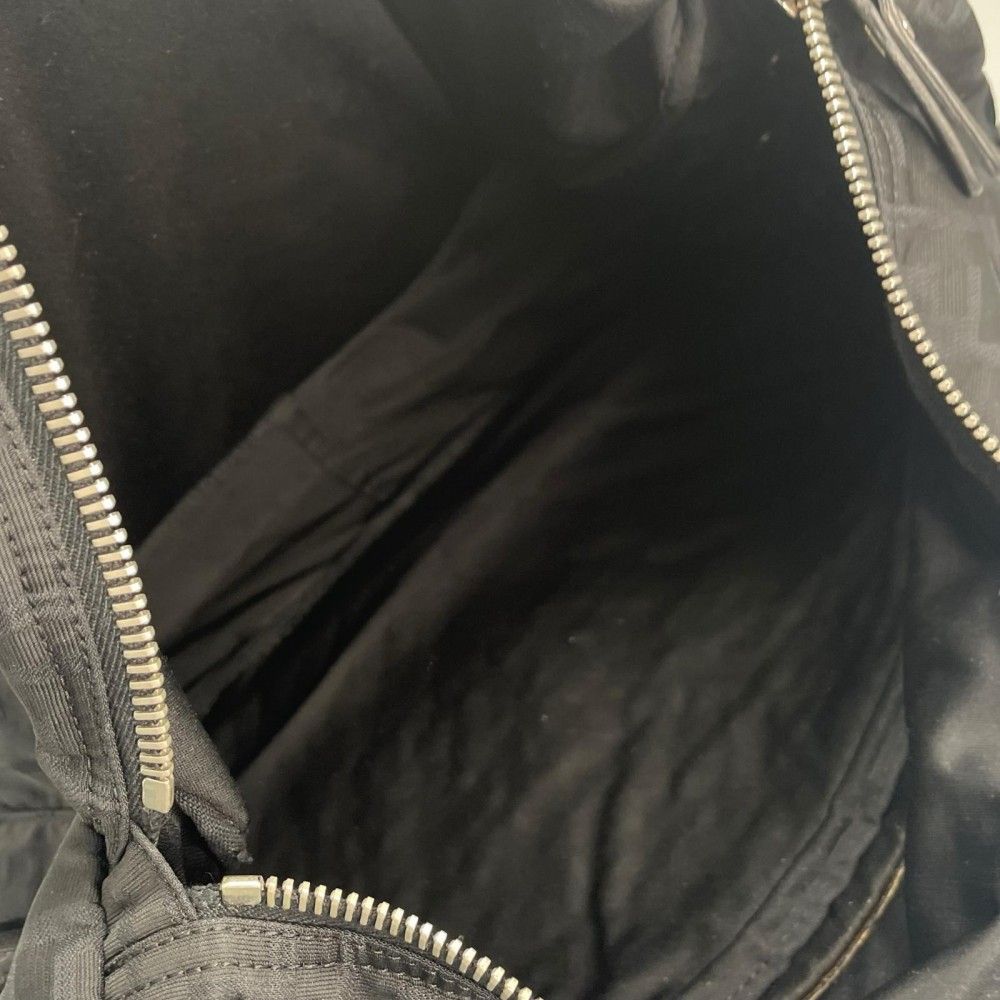 Fendi Shoulder Bag Nylon Black Silver — view 5
