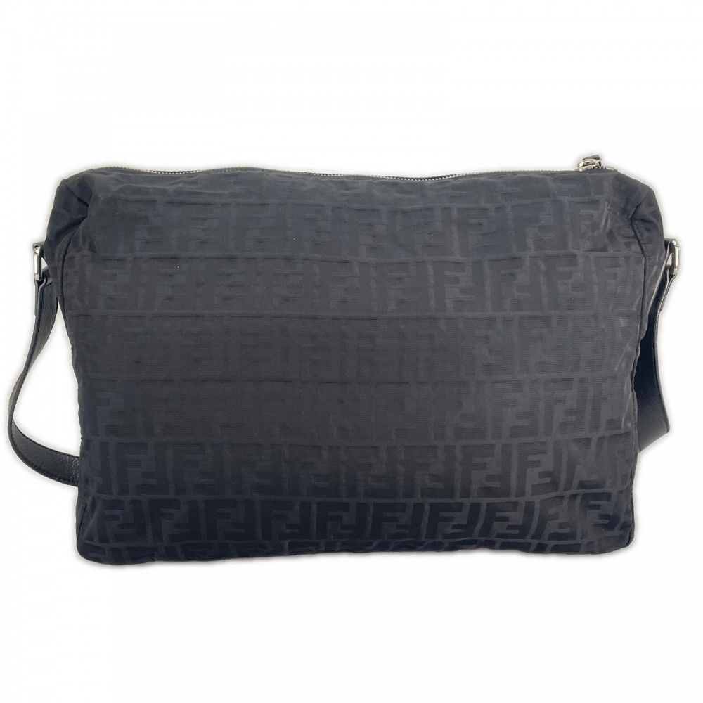 Fendi Shoulder Bag Nylon Black Silver — view 2
