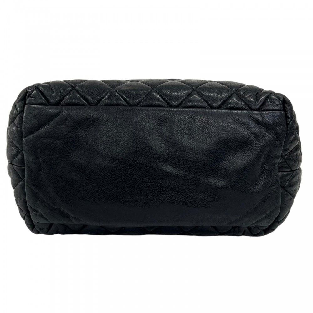 Chanel Handbag Coco Cocoon Leather Black Silver — view 4