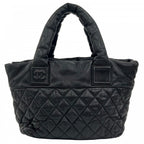 Chanel Handbag Coco Cocoon Leather Black Silver — view 2