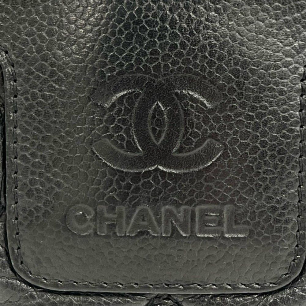 Chanel Handbag Coco Cocoon Leather Black Silver — view 8