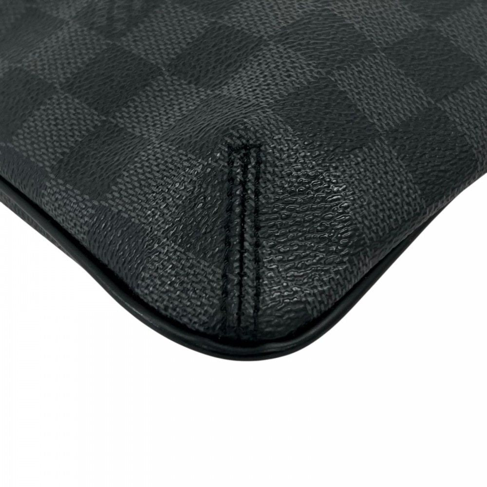 Louis Vuitton Shoulder Bag Thomas Damier Graphite Canvas Black Silver — view 7