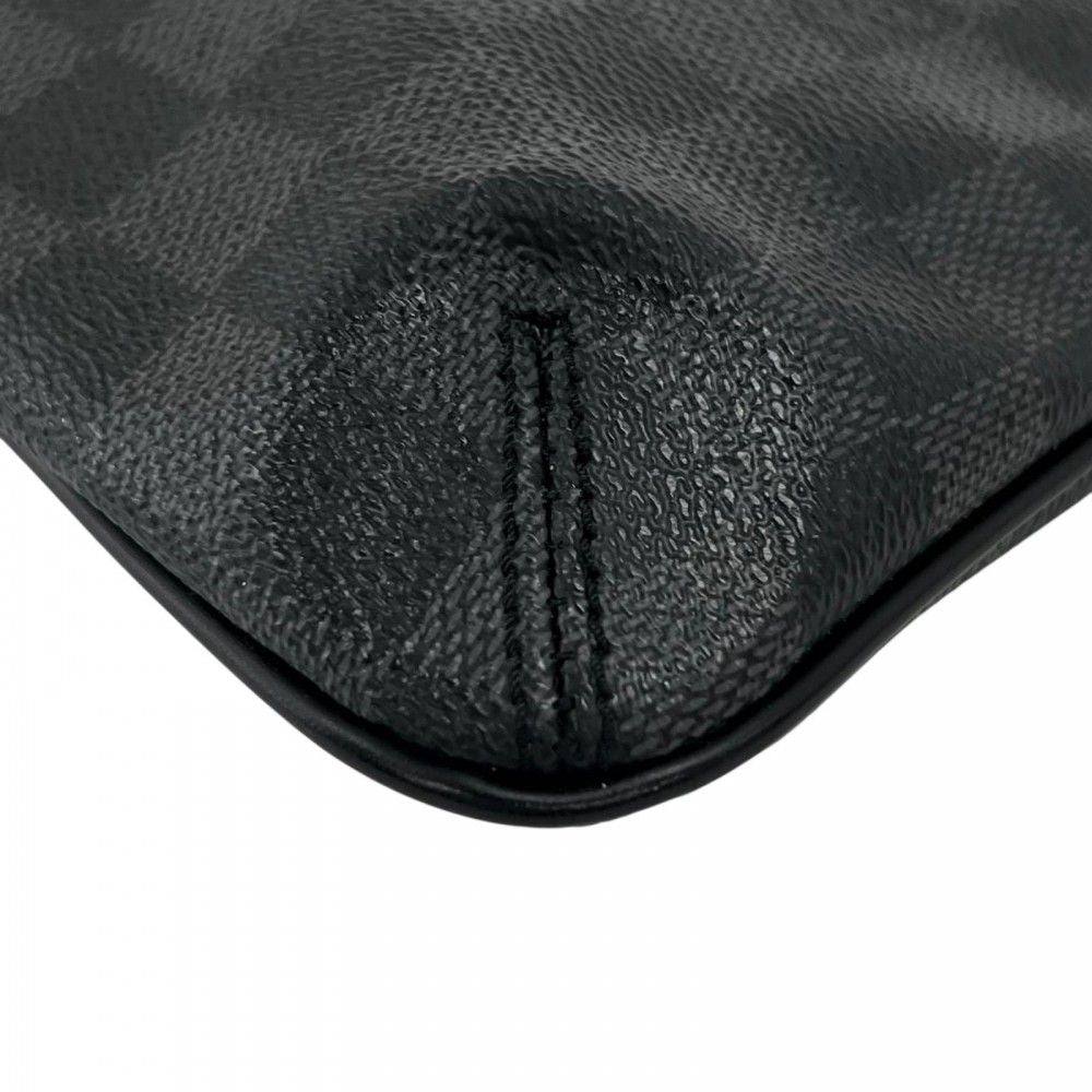 Louis Vuitton Shoulder Bag Thomas Damier Graphite Canvas Black Silver — view 8