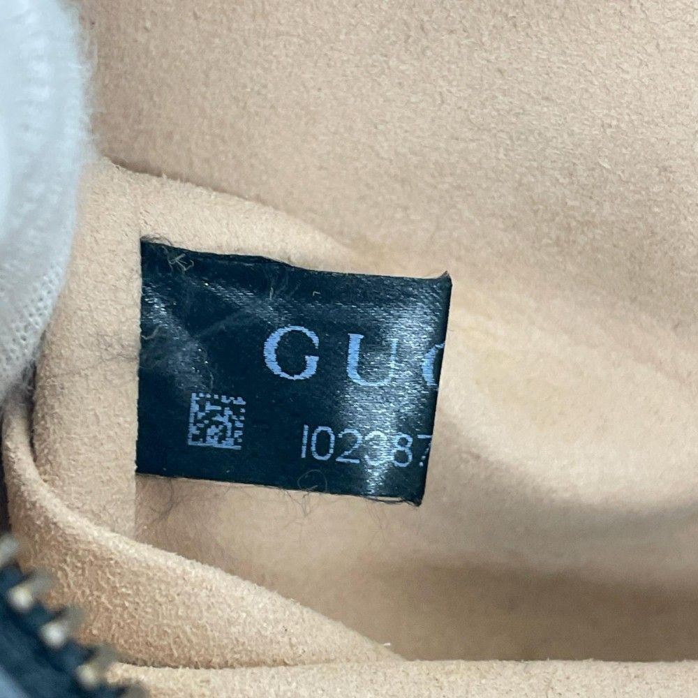 Gucci Shoulder Bag GG Marmont Leather Black Gold — view 8