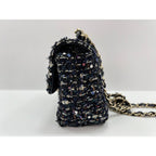 Chanel Shoulder Bag Tweed Mini Quilted