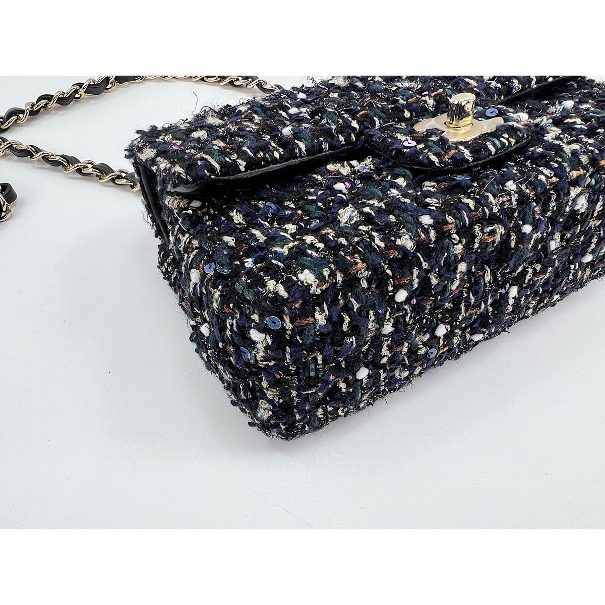 Chanel Shoulder Bag Tweed Mini Quilted