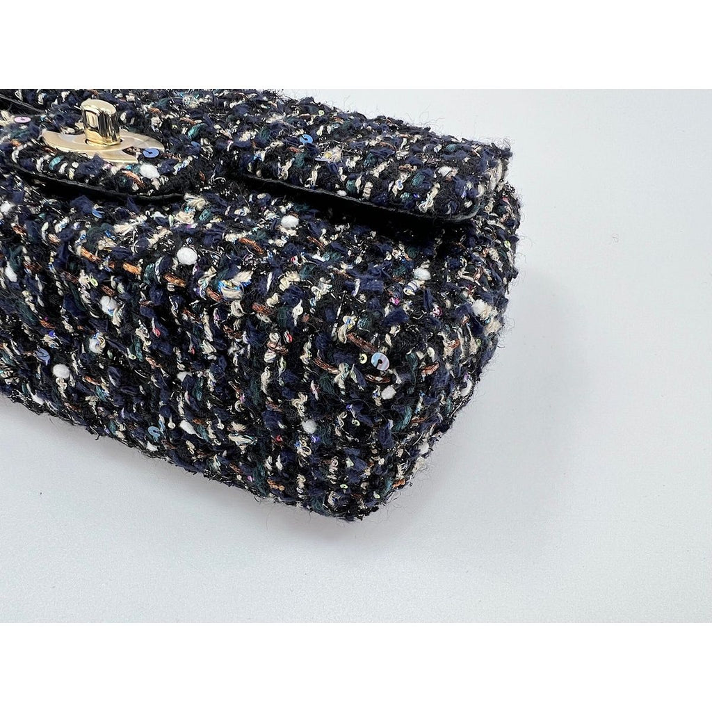 Chanel Shoulder Bag Tweed Mini Quilted