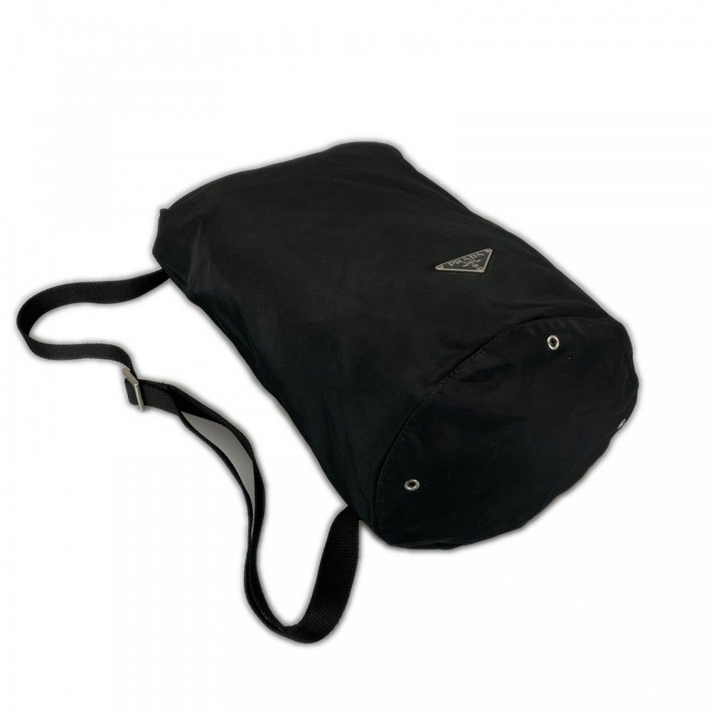 Prada Shoulder Bag Nylon Black Silver — view 3