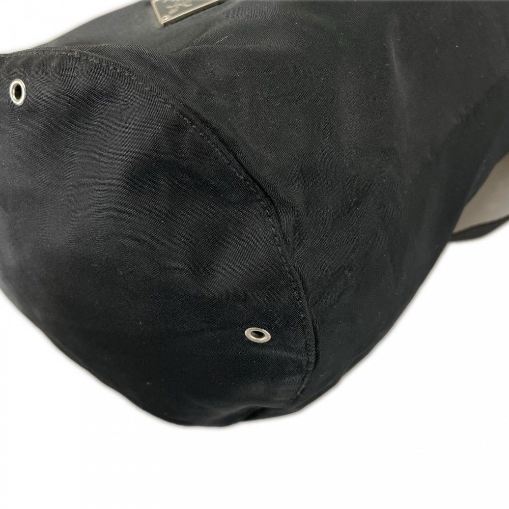 Prada Shoulder Bag Nylon Black Silver — view 8