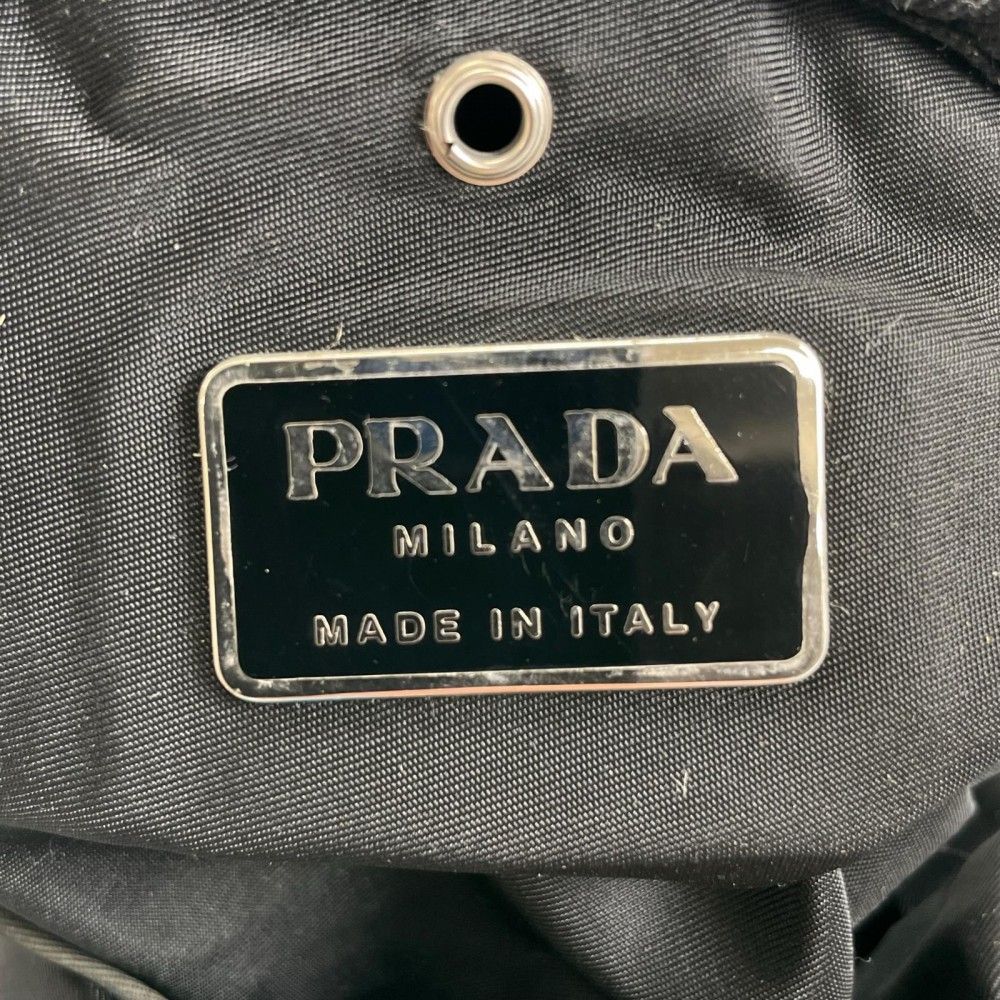 Prada Shoulder Bag Nylon Black Silver — view 6