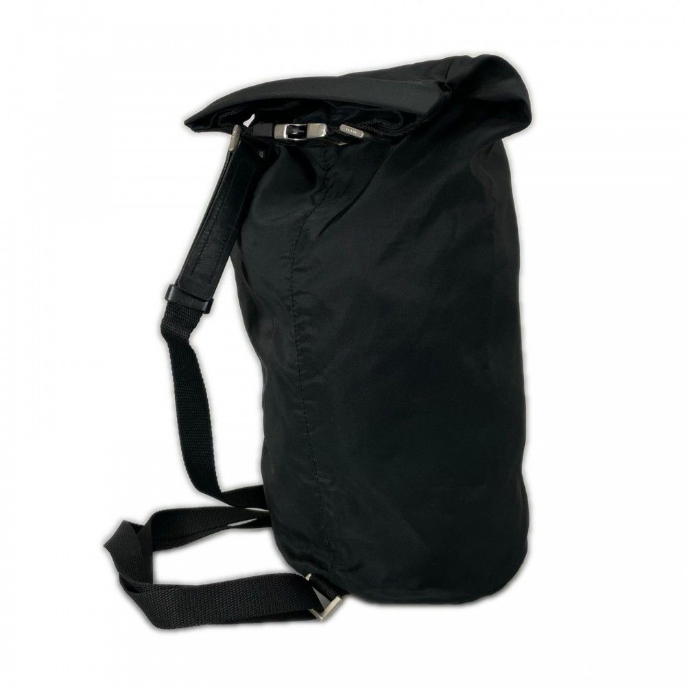 Prada Shoulder Bag Nylon Black Silver — view 2