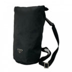 Prada Shoulder Bag Nylon Black Silver