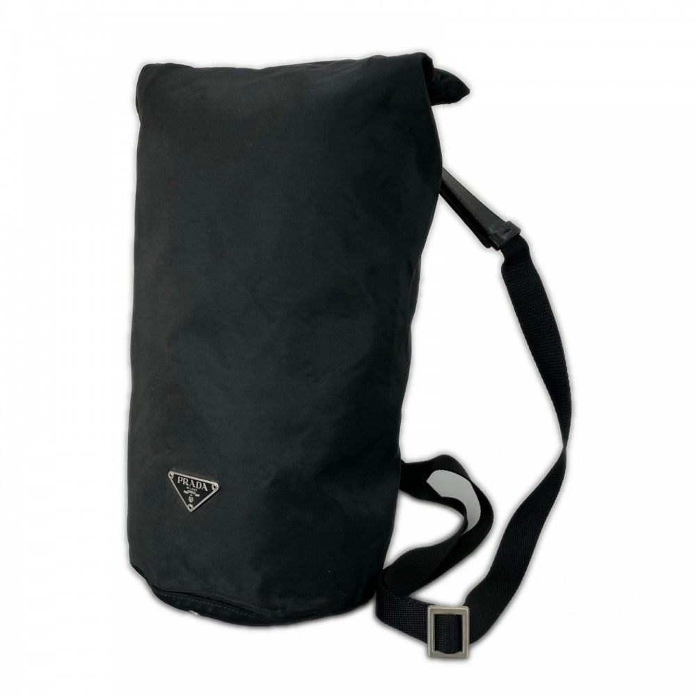 Prada Shoulder Bag Nylon Black Silver