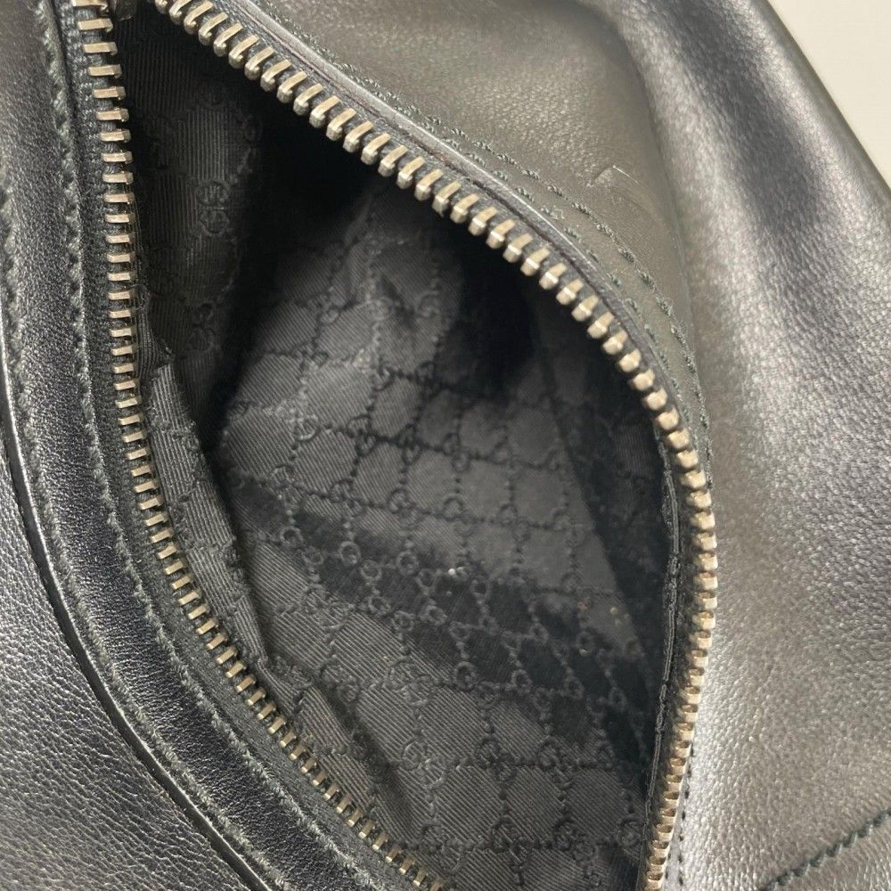 Gucci Handbag 001 Leather Black Silver — view 8