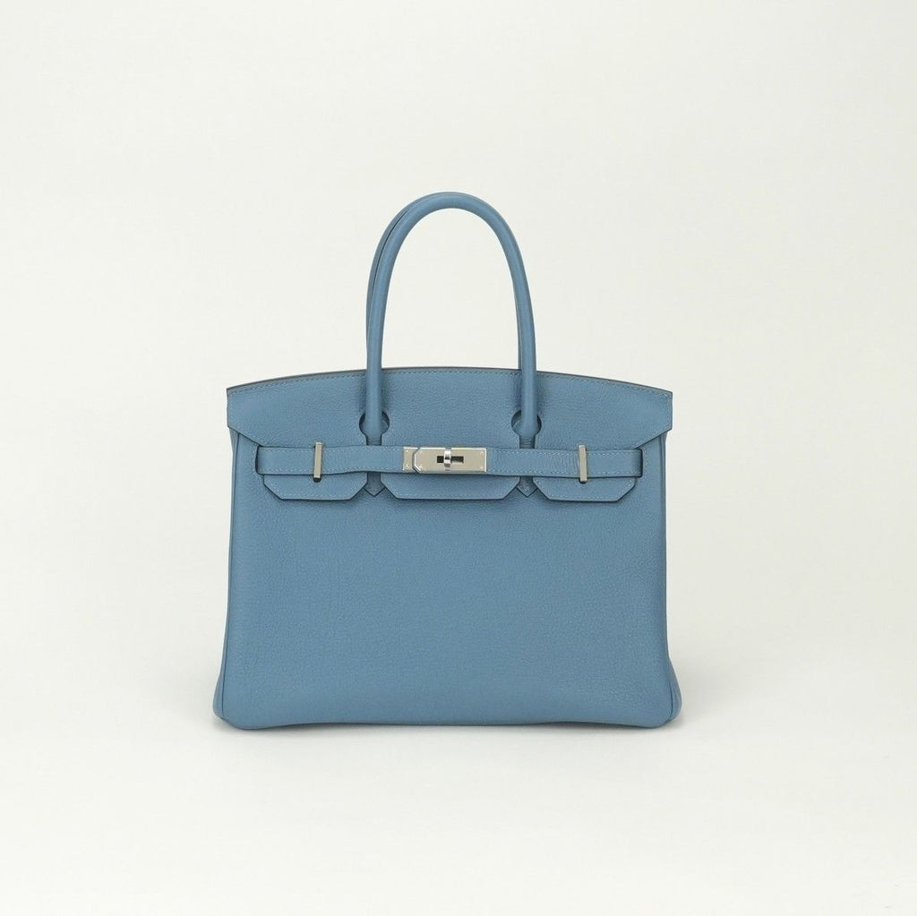 Hermes Birkin 30 Tote Togo Blue Paradise Blueparadise Silver