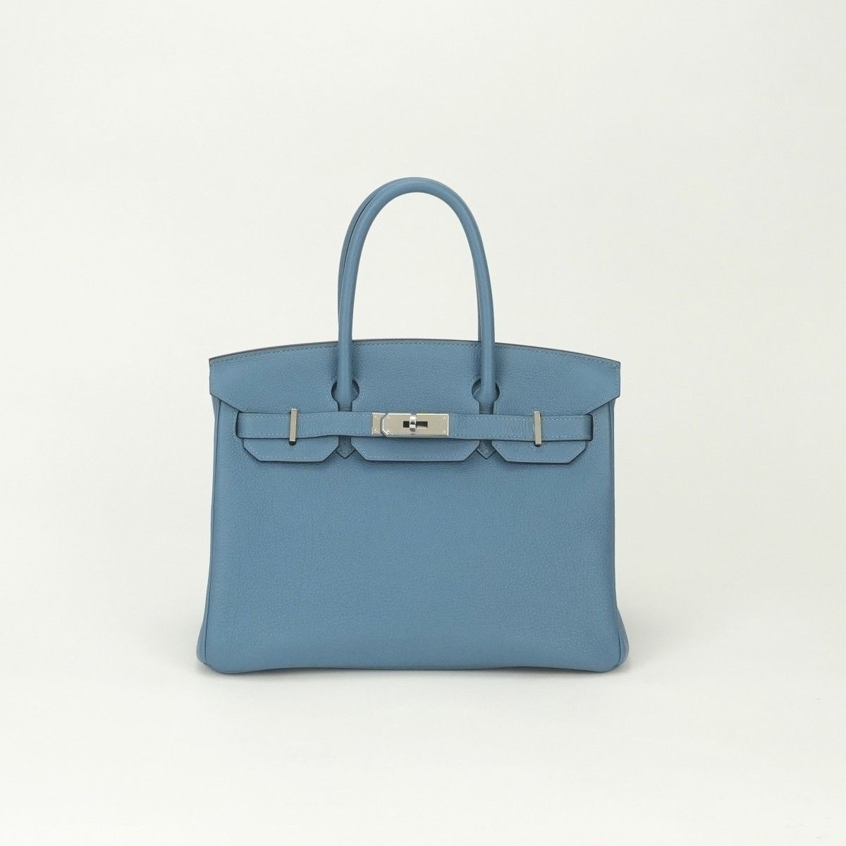 Hermes Birkin 30 Tote Togo Blue Paradise Blueparadise Silver