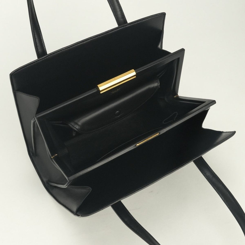 Hermes Pullman Tote Box Calf Noir Black Gold Handbag