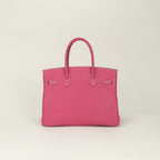 Hermes Birkin 30 Tote Epsom Rose Tyrien Pink Silver Veau — view 3