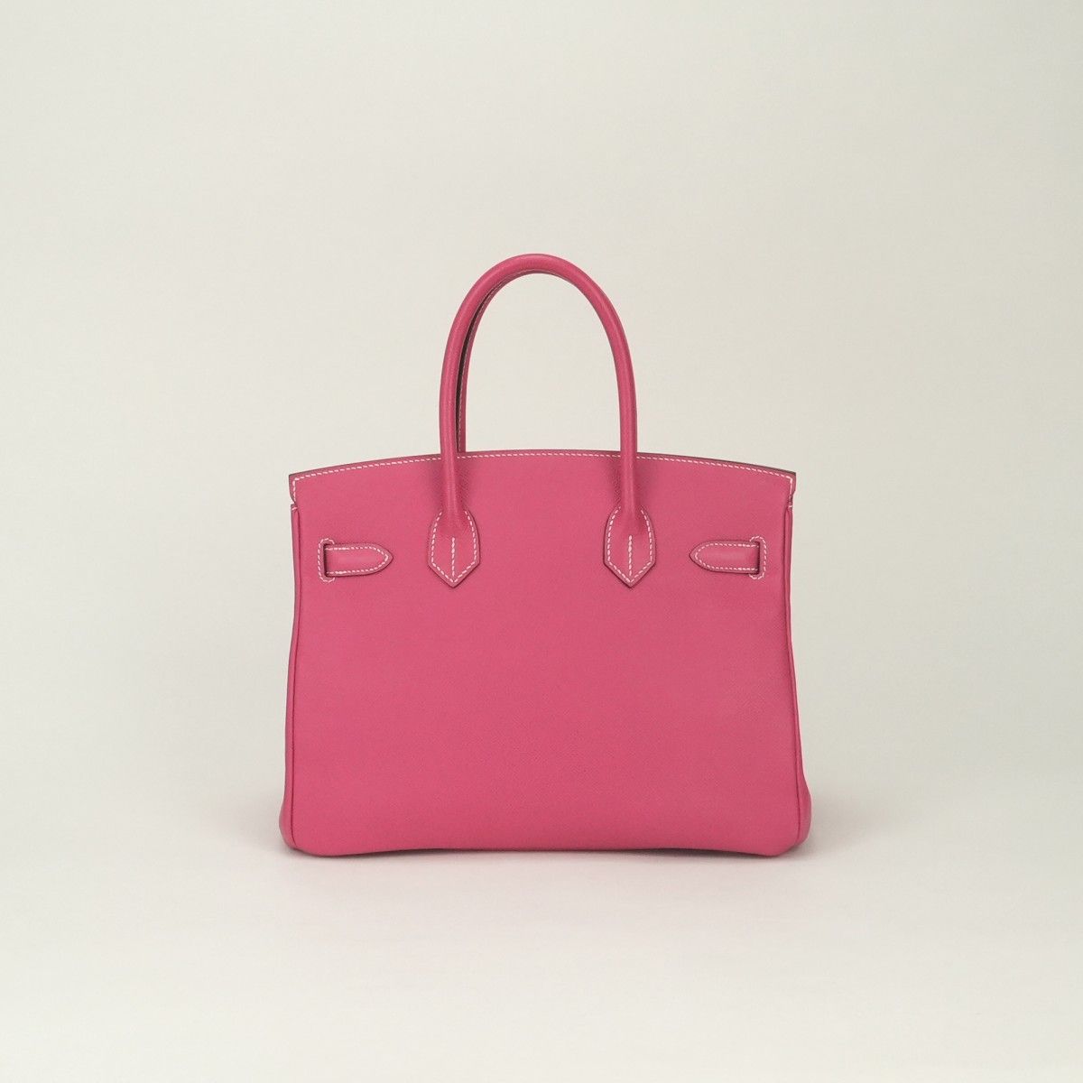 Hermes Birkin 30 Tote Epsom Rose Tyrien Pink Silver Veau — view 3