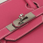 Hermes Birkin 30 Tote Epsom Rose Tyrien Pink Silver Veau — view 7
