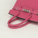 Hermes Birkin 30 Tote Epsom Rose Tyrien Pink Silver Veau — view 4