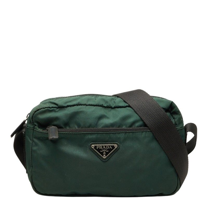 Prada Shoulder Bag Green Black Gray Nylon