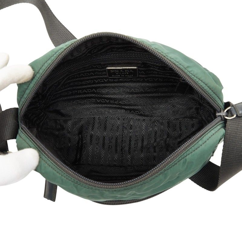 Prada Shoulder Bag Green Black Gray Nylon