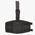 Prada Belt Bag Harness Triangle Logo Gray Black Silver