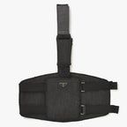 Prada Belt Bag Harness Triangle Logo Gray Black Silver