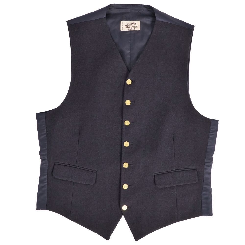 Hermes Vintage Vest Gilet Cashmere Silk