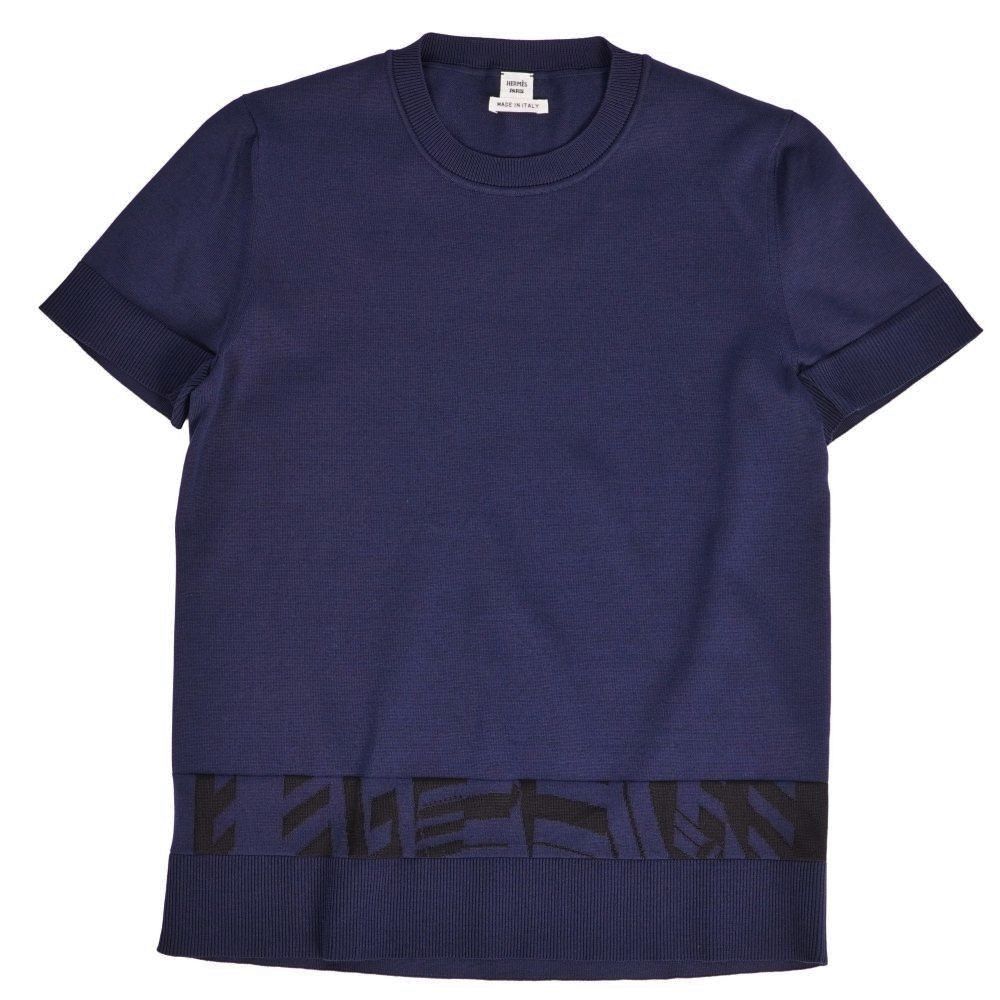 Hermes Knit Sweater Short Sleeve Silk