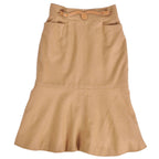 Hermes Vintage Skirt Long Camel