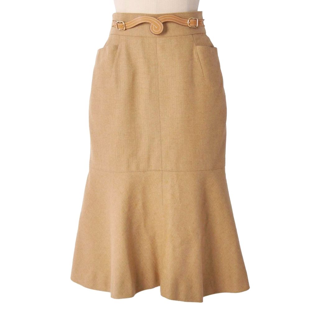 Hermes Vintage Skirt Long Camel — view 4