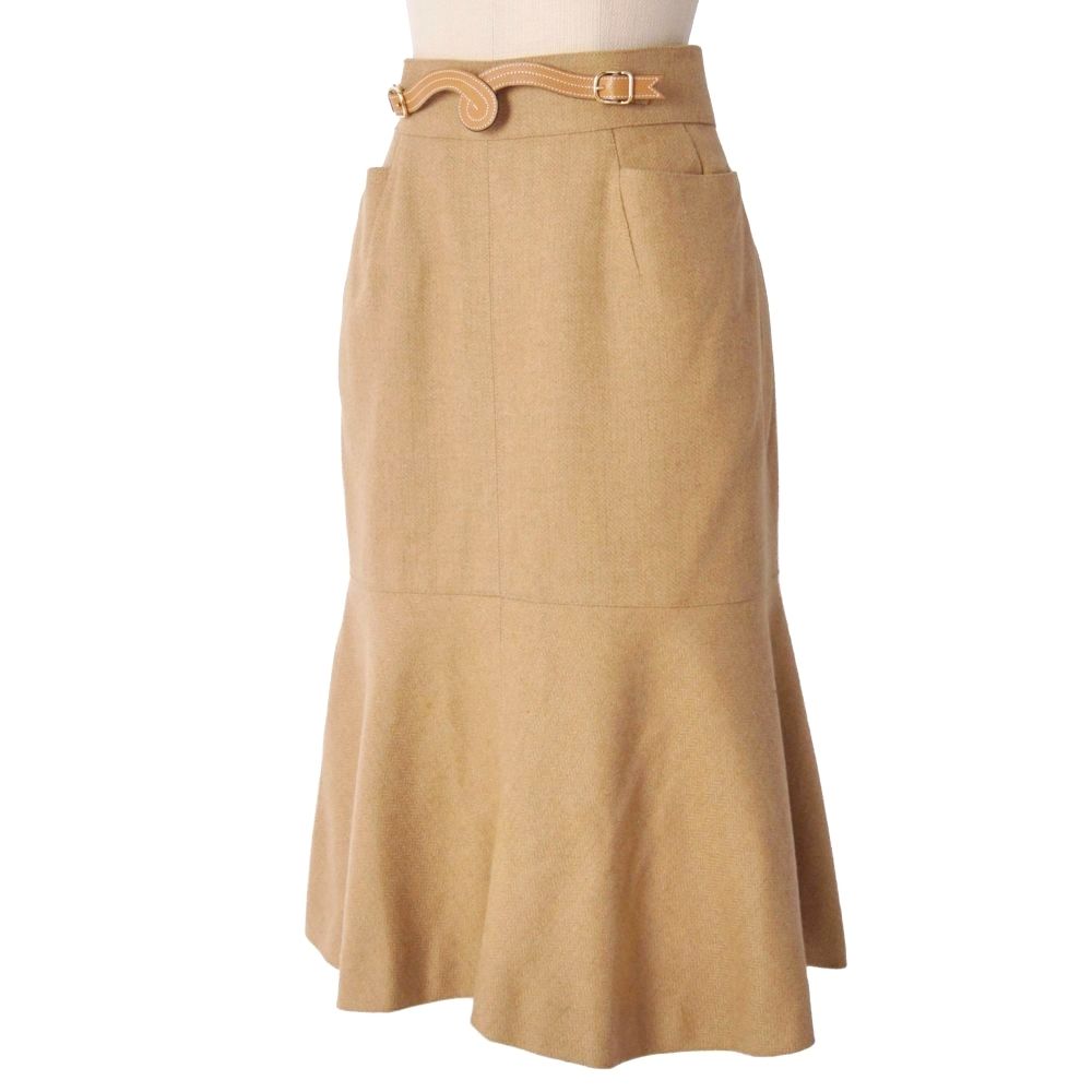 Hermes Vintage Skirt Long Camel — view 5