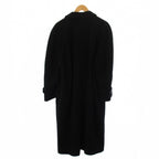 Fendi Vintage Soutien Collar Coat Long Wool 48 Black — view 2