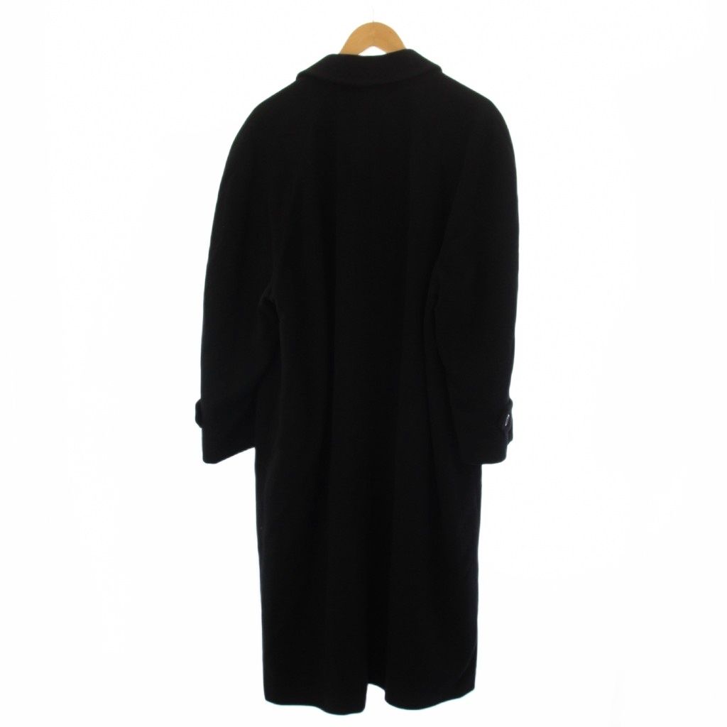 Fendi Vintage Soutien Collar Coat Long Wool 48 Black — view 2
