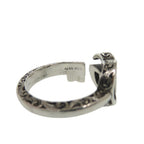 Gucci Arabesque Double Key Motif 925 Sterling Silver Ring