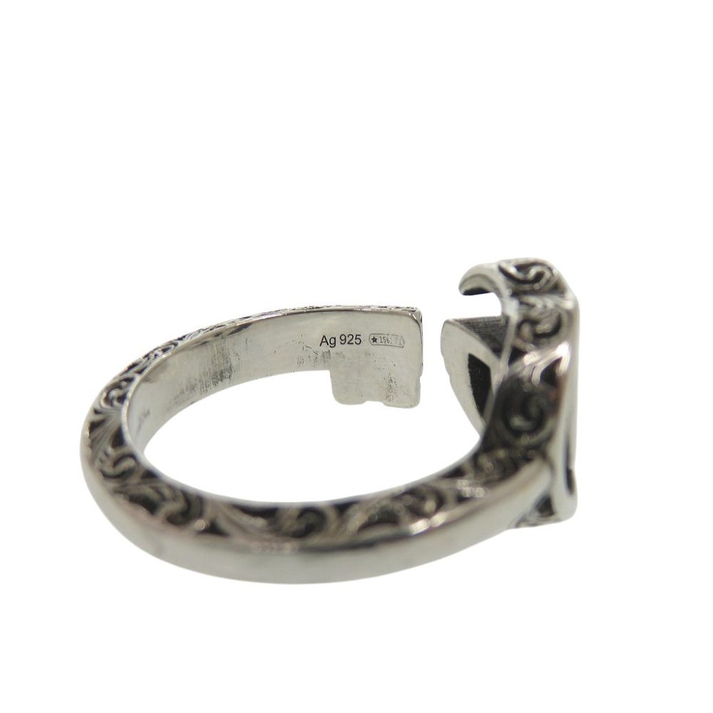 Gucci Arabesque Double Key Motif 925 Sterling Silver Ring